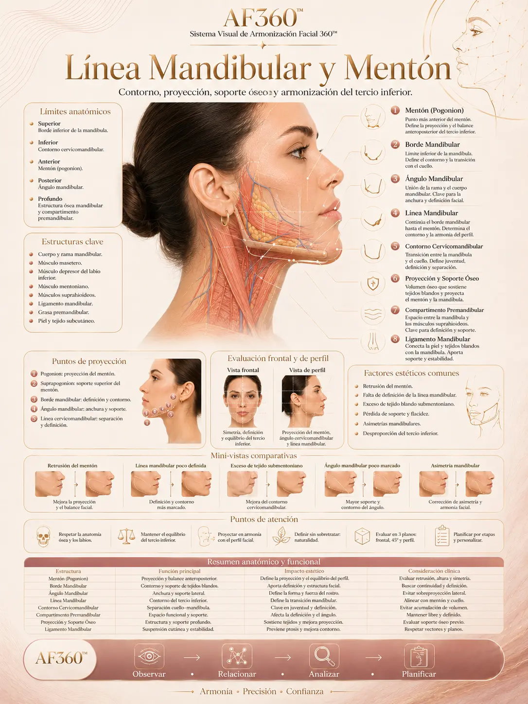 Lámina AF360: Línea Mandibular y Mentón